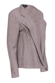 Current Boutique-St. John - Taupe Open Front Knit Jacket w/ Metallic Threading Sz 8