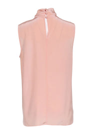 Current Boutique-St. John - Pastel Orange Silk Draped Turtleneck Top Sz L