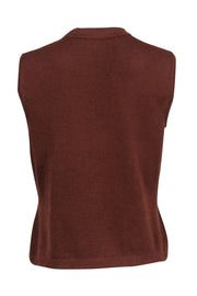 Current Boutique-St. John - Burnt Orange Mockneck Knit Top Sz L