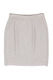 Current Boutique-St. John - Champagne Gold Metallic Knit Skirt Sz 10