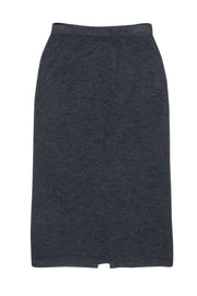 Current Boutique-St. John - Charcoal Grey Knit Midi Pencil Skirt Sz 4