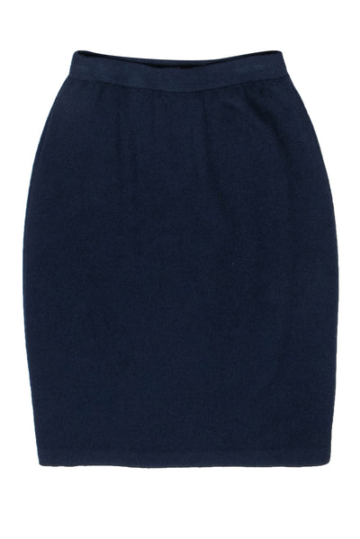 Current Boutique-St. John - Navy Knit Pencil Skirt Sz 4