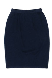 Current Boutique-St. John - Navy Knit Pencil Skirt Sz 4