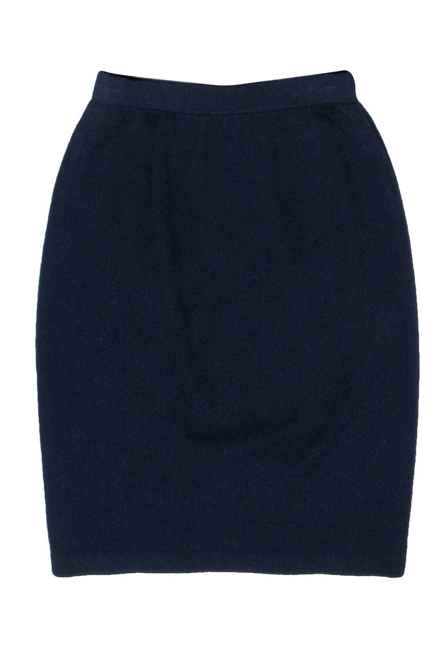 Current Boutique-St. John - Navy Knit Pencil Skirt Sz 4