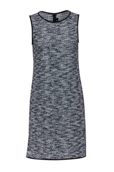 Current Boutique-St. John - Black & White Tweed Sleeveless Shift Dress Sz 4