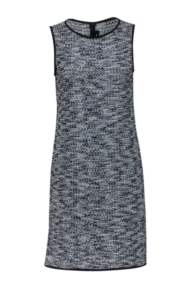 Current Boutique-St. John - Black & White Tweed Sleeveless Shift Dress Sz 4
