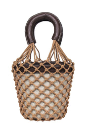 Current Boutique-Staud - Beige Rope Detail Top Handle Bucket Bag