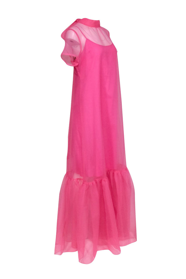 Current Boutique-Staud - Bubble Gum Pink Organza "Calluna" Dress Sz L