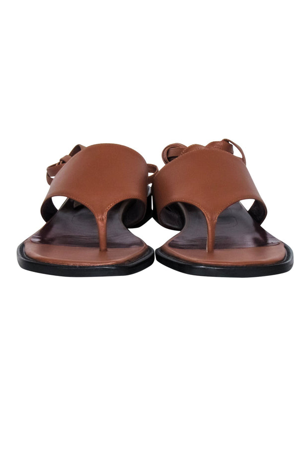 Current Boutique-Staud - Tan Square Toe Strappy Sandals Sz 9