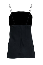 Current Boutique-Stella McCartney - Black Tank Blouse w/ Silk Mesh V Detail Sz 2