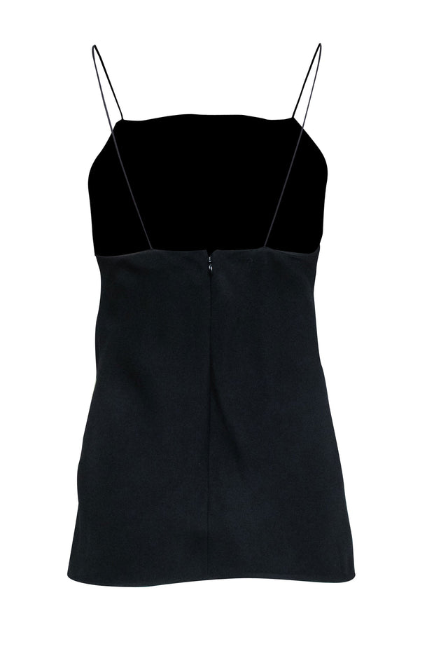 Current Boutique-Stella McCartney - Black Tank Blouse w/ Silk Mesh V Detail Sz 2