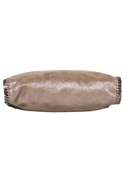 Current Boutique-Stella McCartney - Beige "Falabella" Vegan Suede Chain Bag w/ Stitched Trim