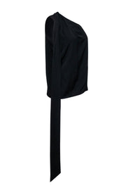 Current Boutique-Stella McCartney - Black Sleeveless One Shoulder Blouse Sz 0