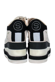 Current Boutique-Stella McCartney - Cream & Black Platform Sneakers w/ Iridescent Stars Sz 10