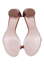 Current Boutique-Stuart Weitzman - Tan Studded Leather Sandals Sz 7.5