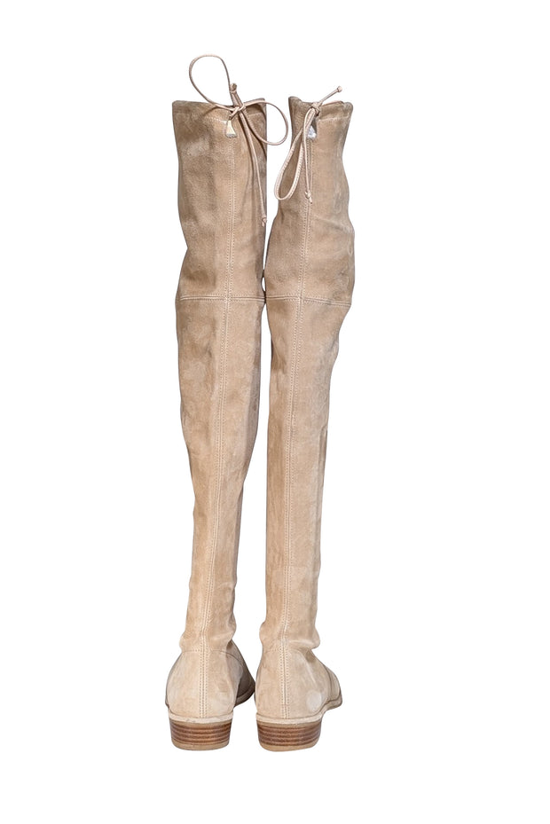 Stuart Weitzman - Beige Suede Over The Knee Tall Boots Sz 7 - Current Boutique