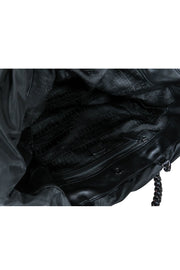 Current Boutique-Stuart Weitzman - Black Quilted Puffer Tote Bag w/ Chain Straps