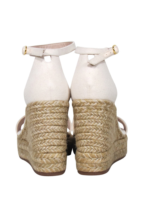 Current Boutique-Stuart Weitzman - Ivory Wedge Espadrilles Sz 8.5