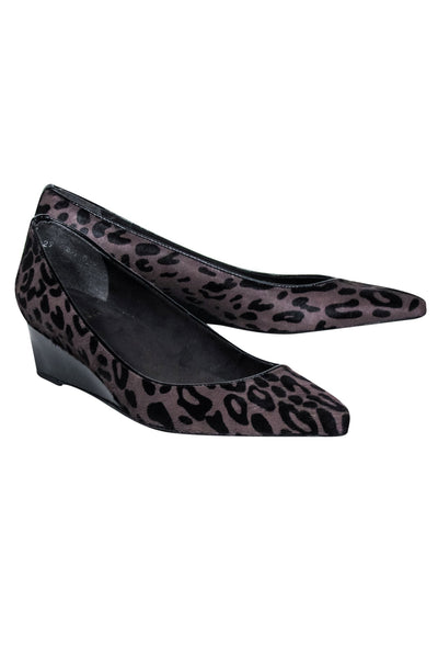 Current Boutique-Stuart Weitzman - Brown & Black Leopard Print Pony Hair Pumps Sz 8.5