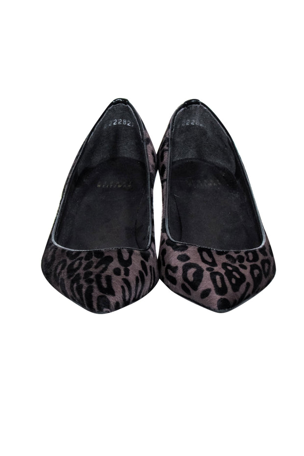 Current Boutique-Stuart Weitzman - Brown & Black Leopard Print Pony Hair Pumps Sz 8.5