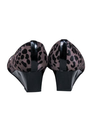 Current Boutique-Stuart Weitzman - Brown & Black Leopard Print Pony Hair Pumps Sz 8.5