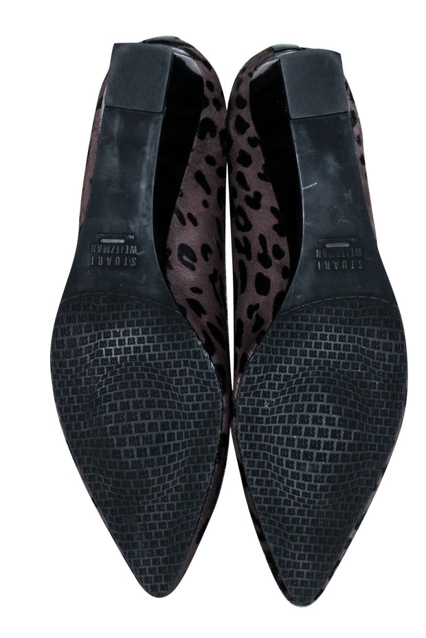 Current Boutique-Stuart Weitzman - Brown & Black Leopard Print Pony Hair Pumps Sz 8.5