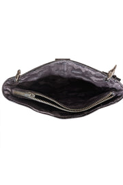 Suzi Roher - Silver Gunmetal Quilted Phone Crossbody Bag - Current Boutique