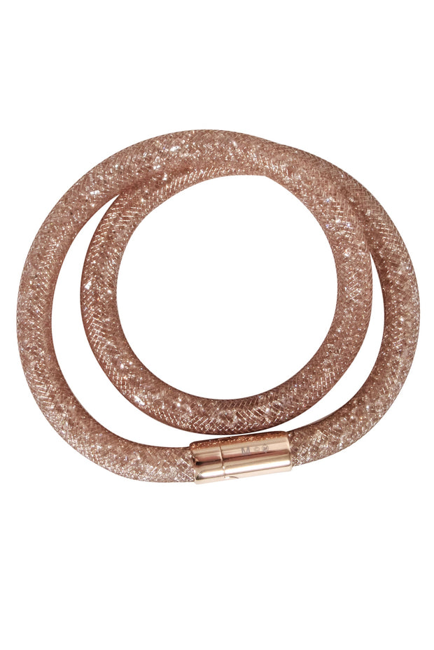 Current Boutique-Swarovski - Gold “Stardust” Double Wrap Bracelet