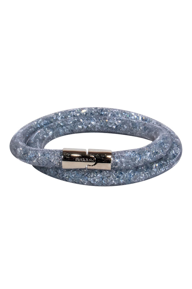 Current Boutique-Swarovski - Grey “Stardust” Double Wrap Bracelet