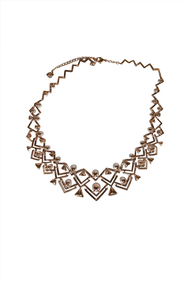 Current Boutique-Swarovski - Rose Gold w/ Swarovski Crystal & Pearl Necklace