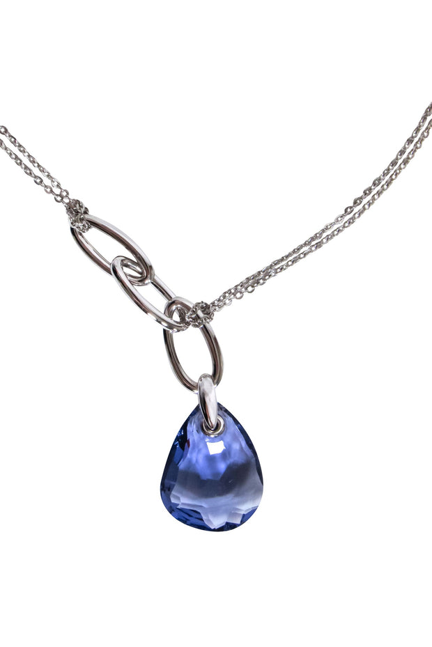Current Boutique-Swarovski - Mini Parallel Tanzanite Necklace