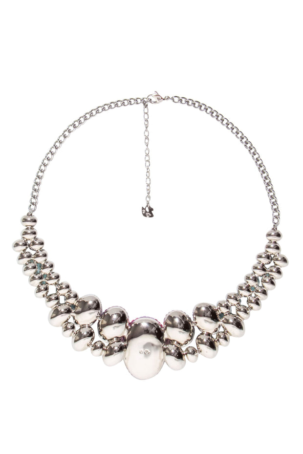 Current Boutique-Swarovski - Pink, Blue, & Iridescent Stoe Statement Necklace
