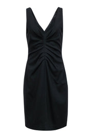 Current Boutique-Tahari - Black Sleeveless Dress w/ Ruched Front Sz 12