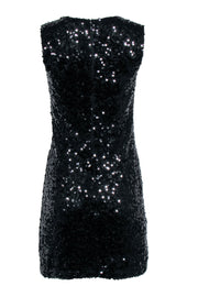 Current Boutique-Tahari - Black Sequin Sleeveless Mini Dress Sz 2