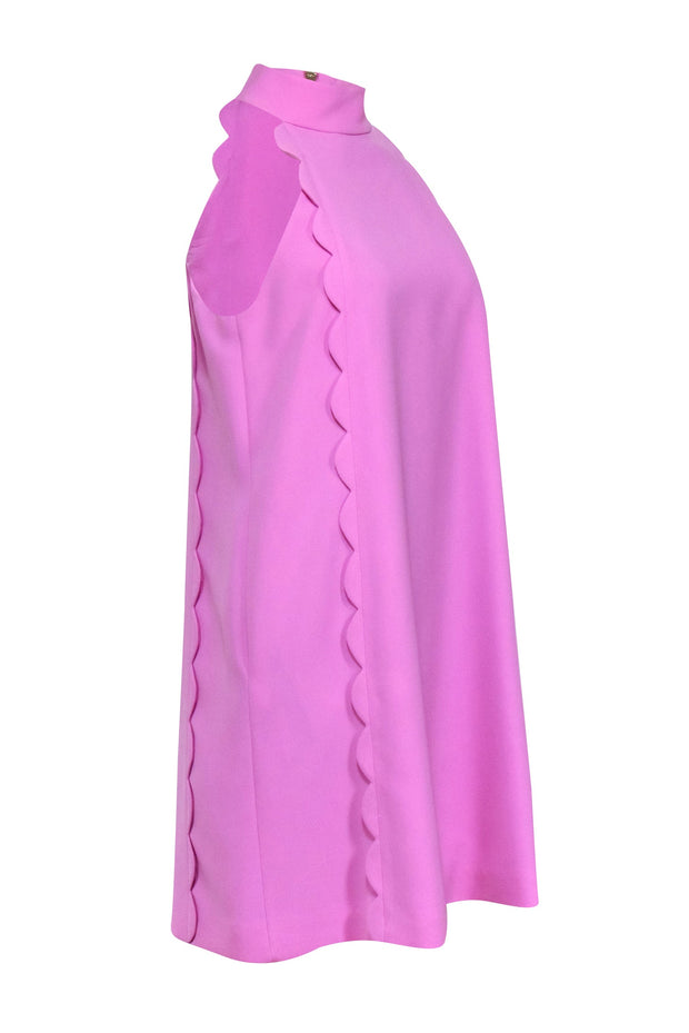 Current Boutique-Ted Baker - Light Pink High Neck Tunic Dress w/ Scalloped Trim Sz 6