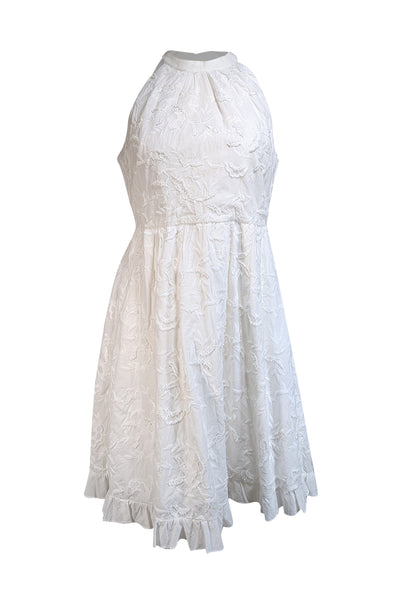 Current Boutique-Ted Baker - Ivory Eyelet Cotton Sleeveless Dress Sz 8