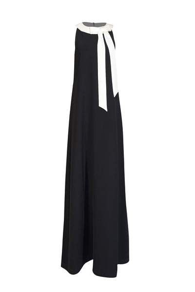 Ted Baker - Black w/ Ivory Bow Neckline Formal Dress Sz 8 - Current Boutique