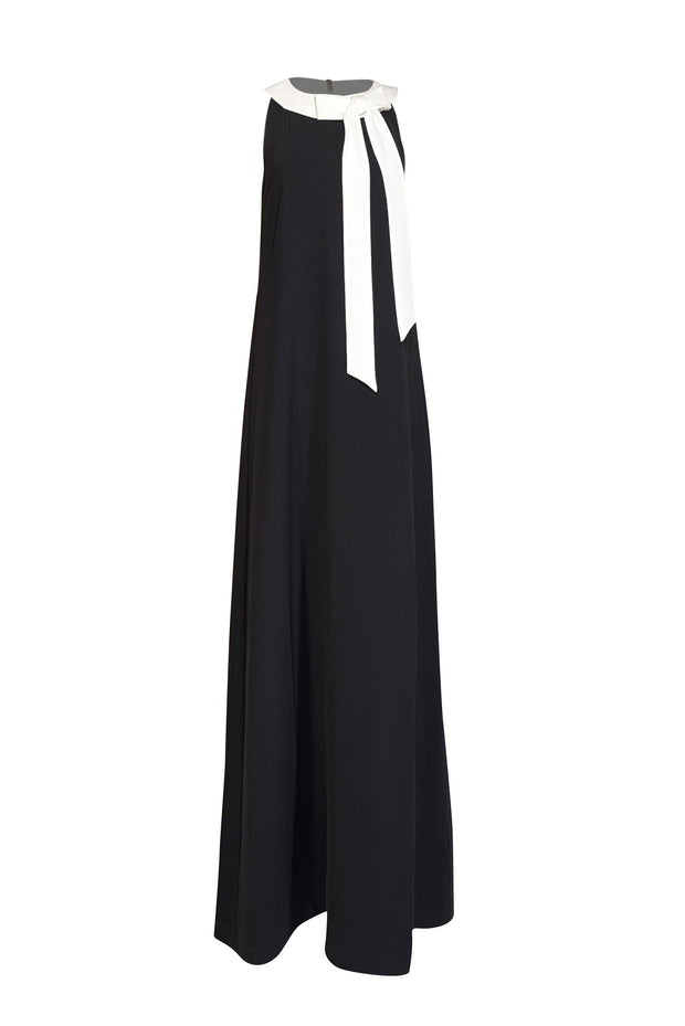 Ted Baker - Black w/ Ivory Bow Neckline Formal Dress Sz 8 - Current Boutique