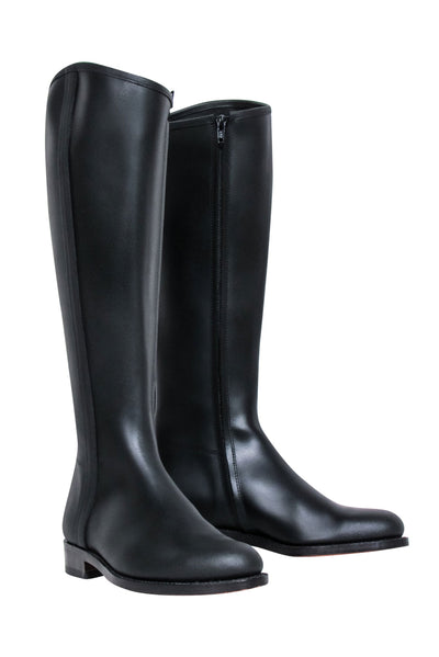 Current Boutique-The House of Bruar - Black Leather Tall Riding Boots Sz 9