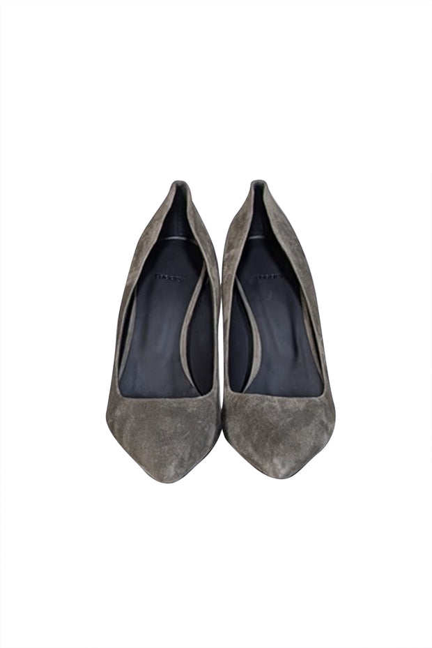 Current Boutique-Theory - Military Green "Braxia" Suede Pumps Sz 11