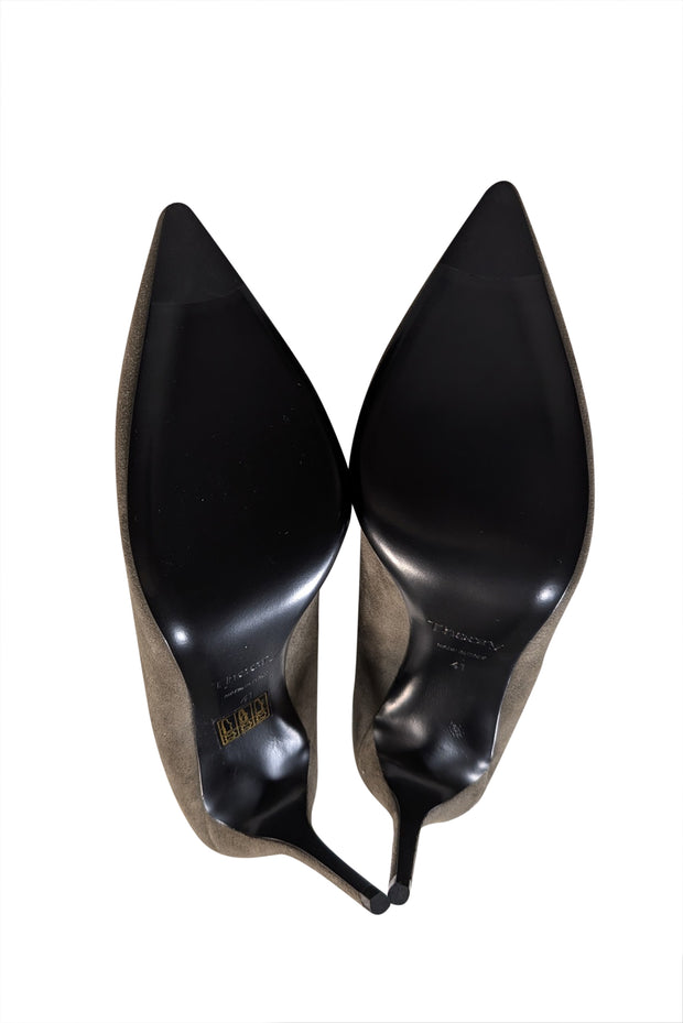 Current Boutique-Theory - Military Green "Braxia" Suede Pumps Sz 11