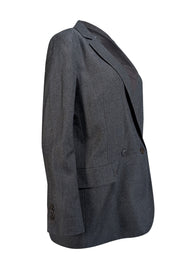 Theory - Charcoal Grey Wool Blazer Sz 6 - Current Boutique