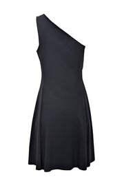 Current Boutique-Theory - Black Sleeveless One Shoulder Dress Sz M