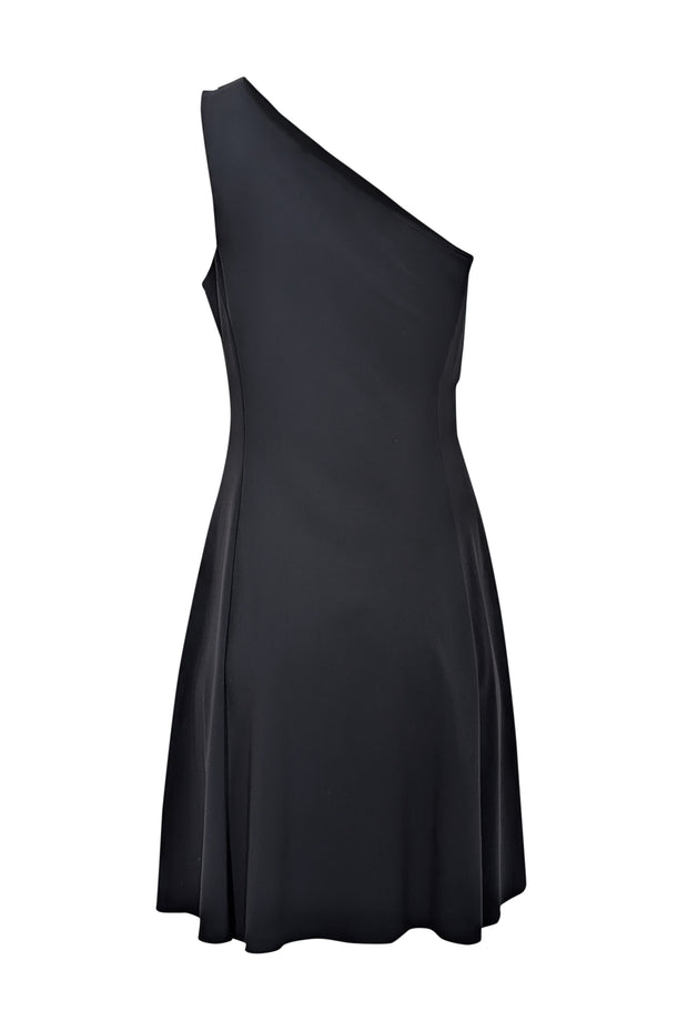 Current Boutique-Theory - Black Sleeveless One Shoulder Dress Sz M