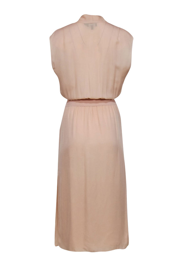 Current Boutique-Theory - Blush Pink Silk Combo Maxi Dress Sz S