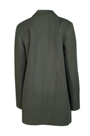 Theory -  Green Wool & Cashmere Open Front Jacket Sz M - Current Boutique