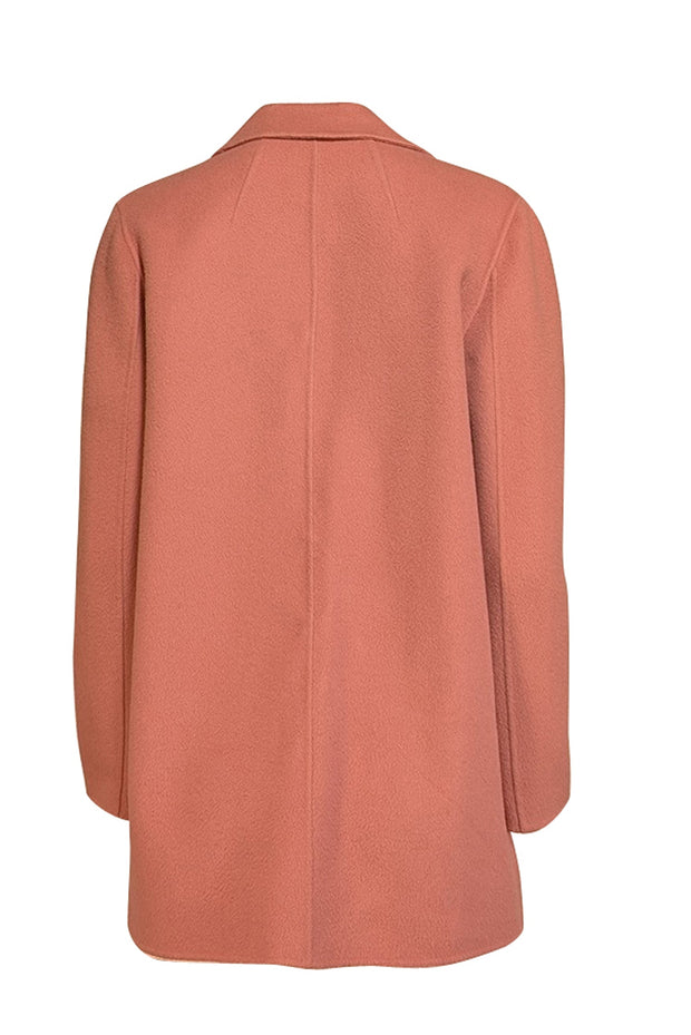 Current Boutique-Theory - Mauve Pink Wool & Cashmere Open Front Jacket Sz M