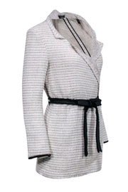 Current Boutique-Theory - Cream & Black Tweed Jacket Sz P