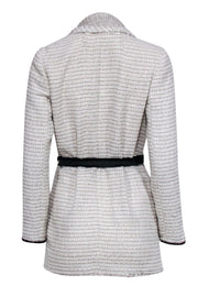 Current Boutique-Theory - Cream & Black Tweed Jacket Sz P