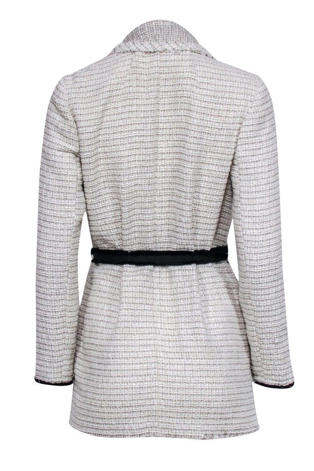 Current Boutique-Theory - Cream & Black Tweed Jacket Sz P